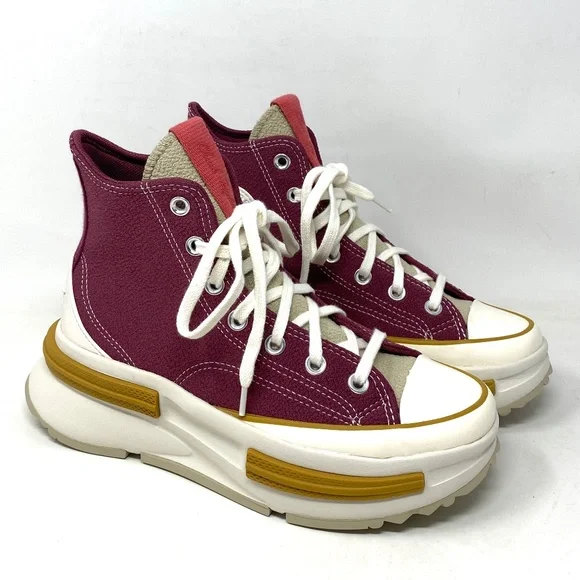 Converse Run Star Legacy CX Platform Shoes Women's Cherry Knit High Top A03053C - Picture 2 of 11